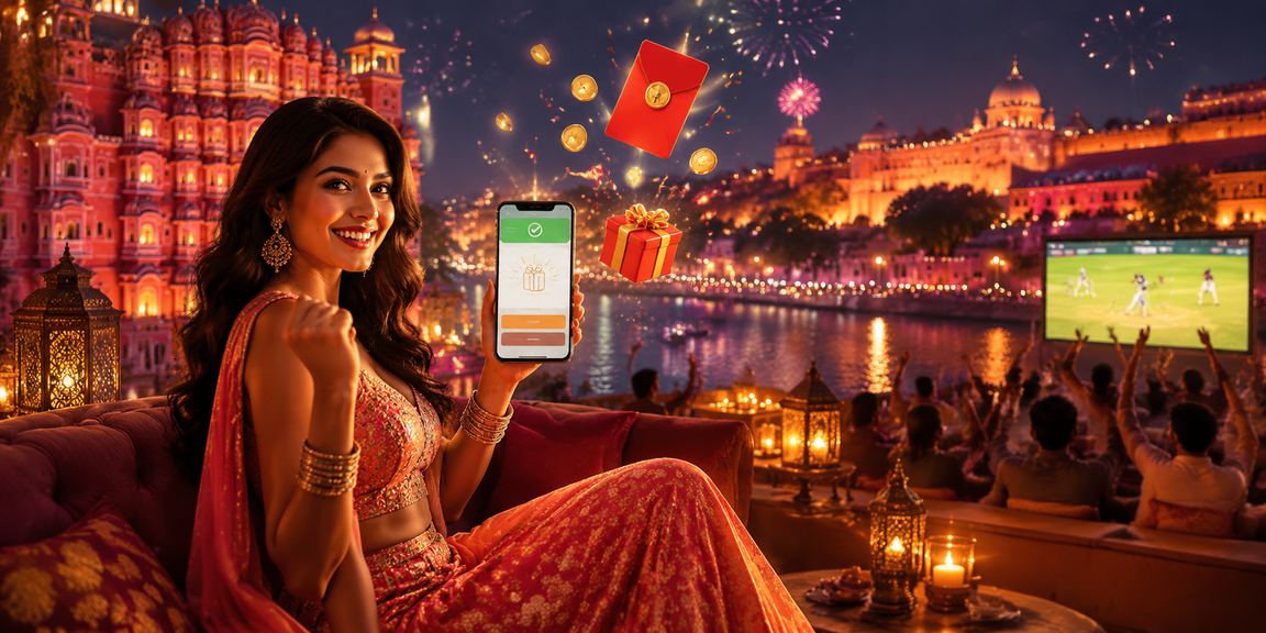 Jaipur night market showcasing mobile payments and bonus red envelopes